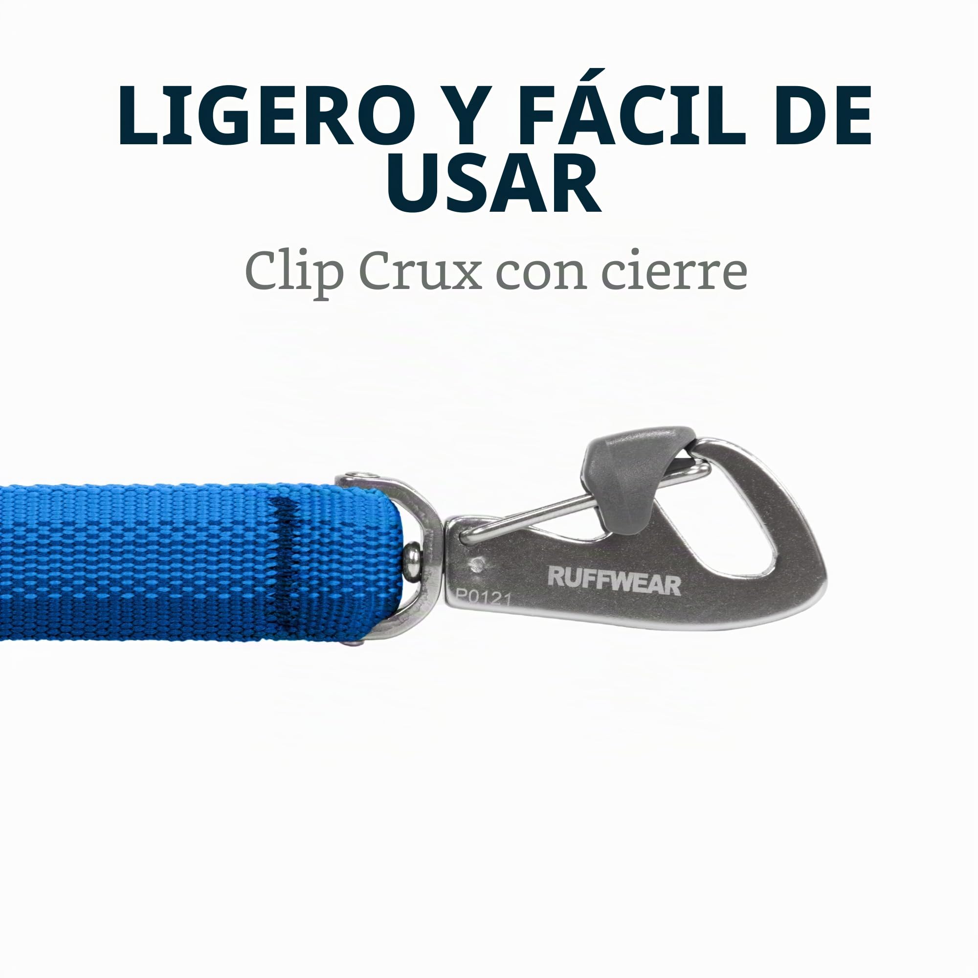 RUFFWEAR Correa de Perro, Front Range Leash, Ligera y Duradera, 1,5 m con manija Acolchada y Clip Crux Giratorio Seguro, Correa Tubelok compacta y aerodinámica, Coastal Fade