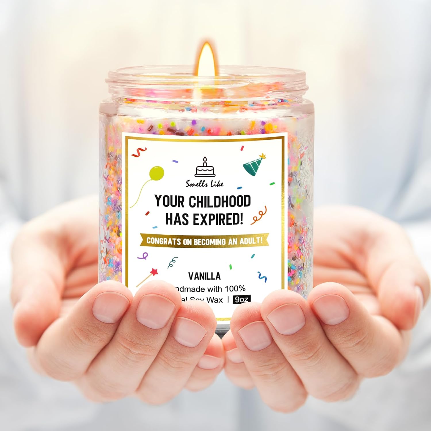 18th Birthday Gifts for Girls Boys, Happy Birthday Candles - Natural Soy Wax Scented Candle with Vanilla, 18th Birthday Decorations Gifts for Daughter, Friends, Sister, Niece, Son, 9oz - Image 7