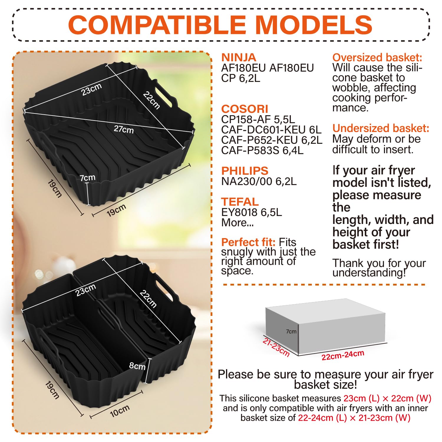 Moule En Silicone Pour Friteuse à Air Chaud,6 Pièces,accessoires