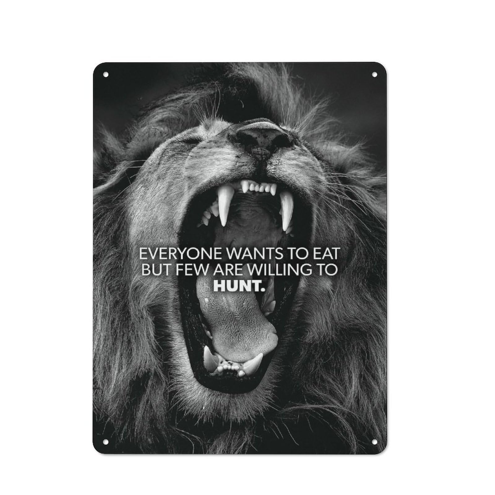 Junmoney Style-19 Few Are Willing To Hunt Vintage Tin Sign 40X30cm For Man Cave Or Games Room, For Kitchen, Dining Room And Home Bar Wall Decor