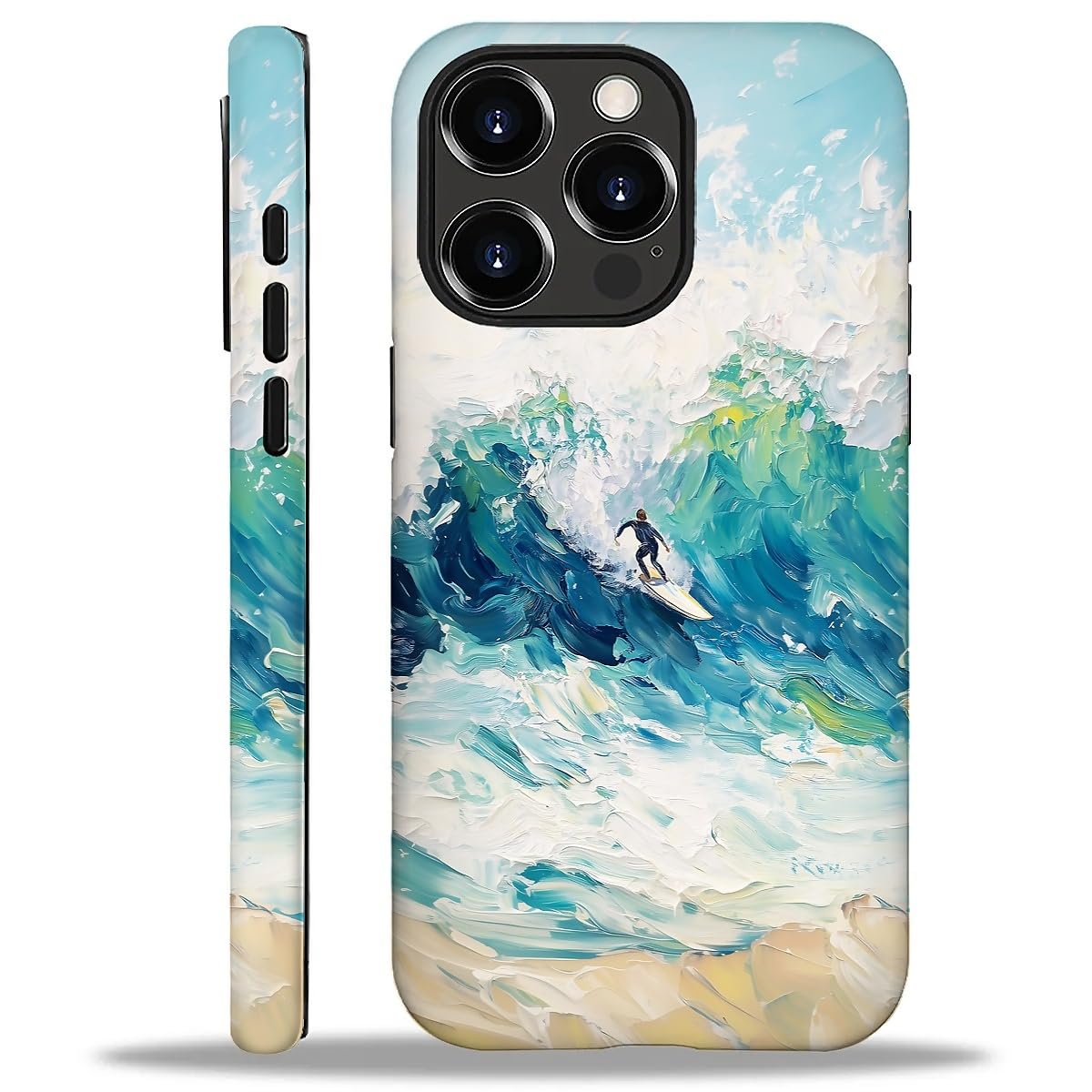 Yesad Case for iPhone 16 Pro Max, Hybrid 2-Layer Case, Shockproof Military-Grade Protection Durable Anti-Scratch Phone Case for Woman Man Boy Girl,