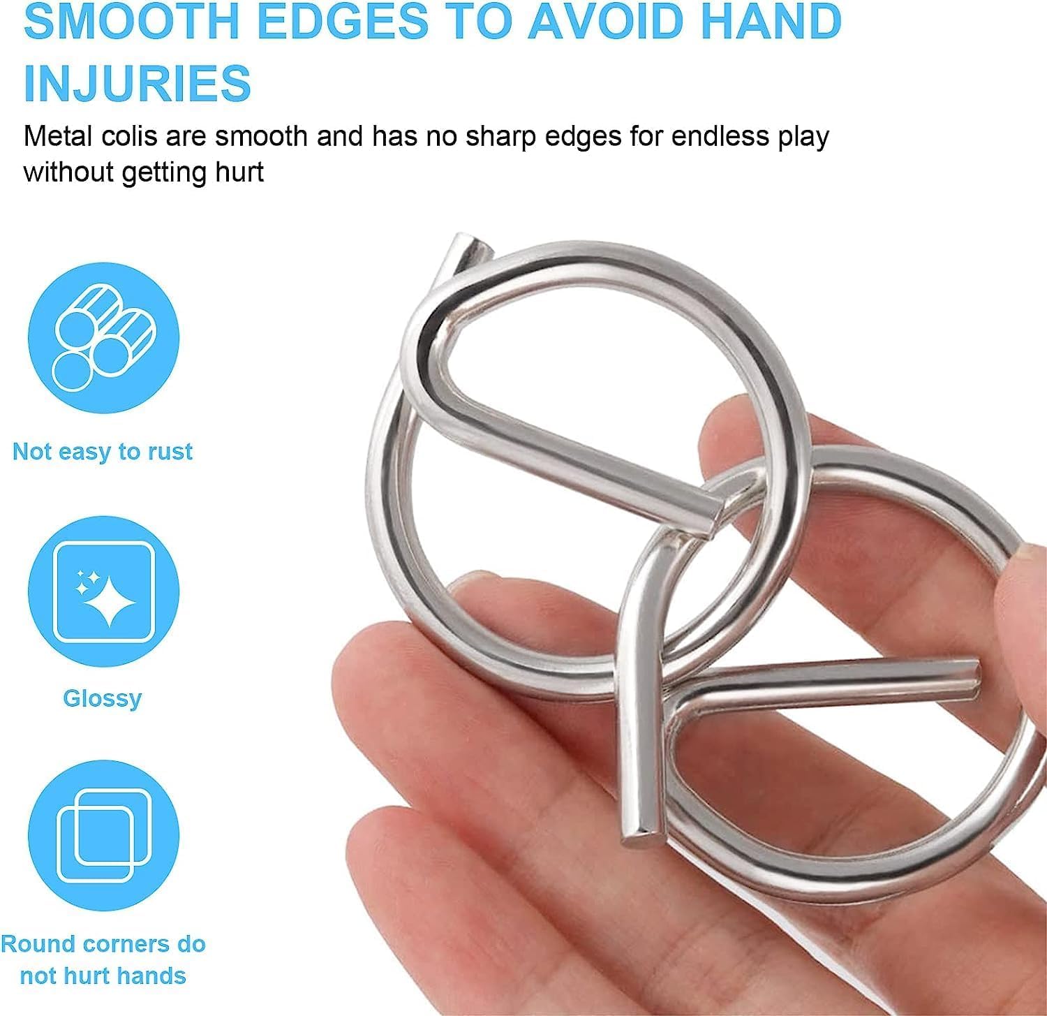 1 / zestaw zabawka edukacyjna wątek metalowa łamigłówka IQ test umysłu gra logiczna dla dorosłych i dzieci zabawek