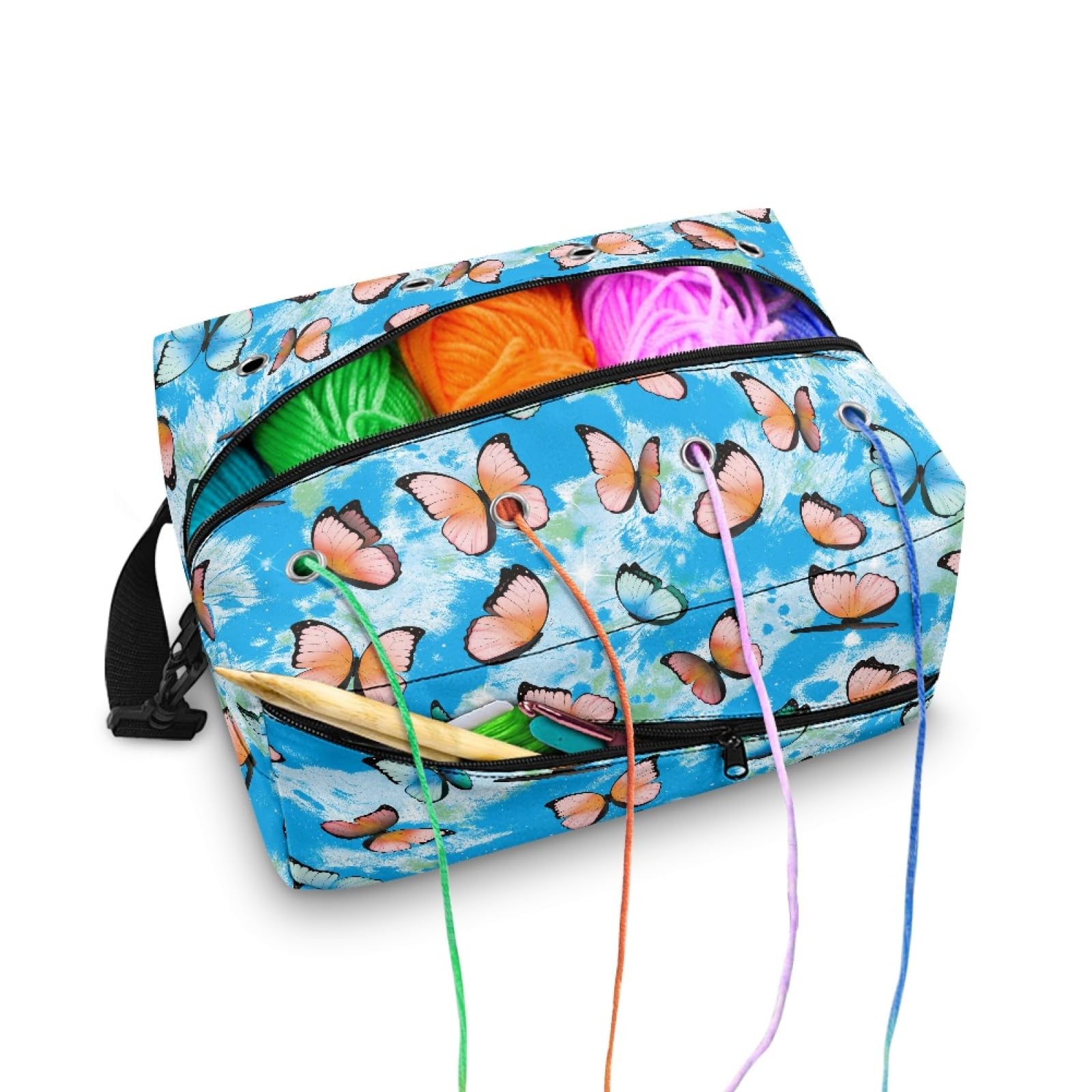 SAC DE RANGEMENT compact et portable enroulable pour crochet outils et