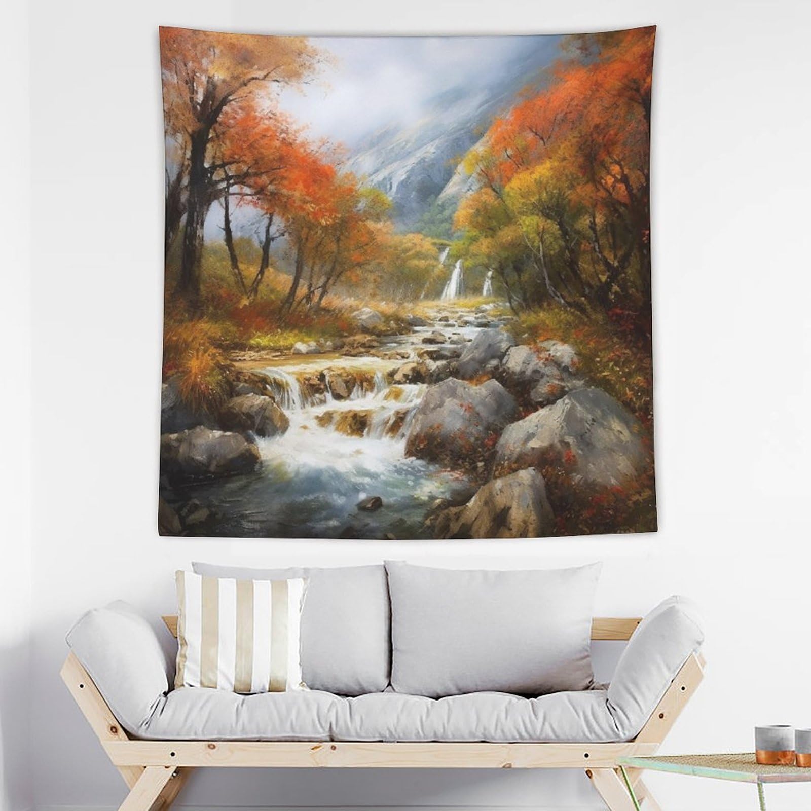 風景画タペストリー Amazon.co.jp: GFLFMXZW 風景画タペストリー 60インチx60インチ 壁掛け