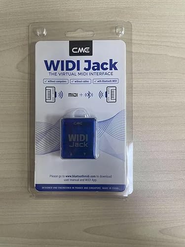 Miniatura 7 de CME WIDI Jack - Interfaz MIDI Bluetooth para dispositivos TRSDIN MIDI - Alimentación por MIDI Out o USB-B-C - Ultra baja latencia inalámbrica MIDI
