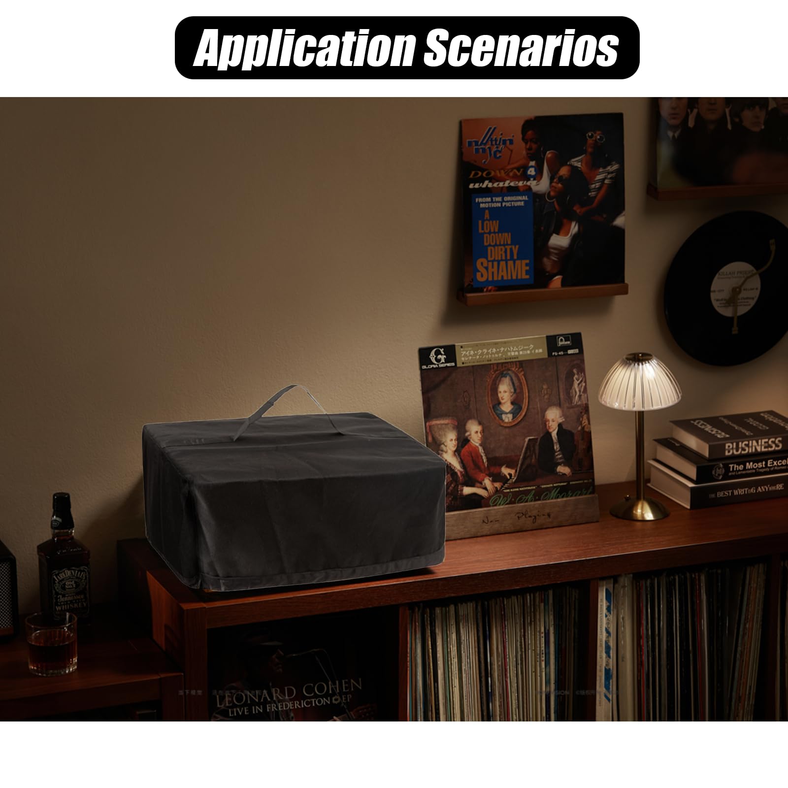 Copertura antipolvere per giradischi, copertura per giradischi, tappetino protettivo antipolvere in plexiglass, compatibile con giradischi stereo Audio-Technica AT-LP60X e AT-LP60XBT