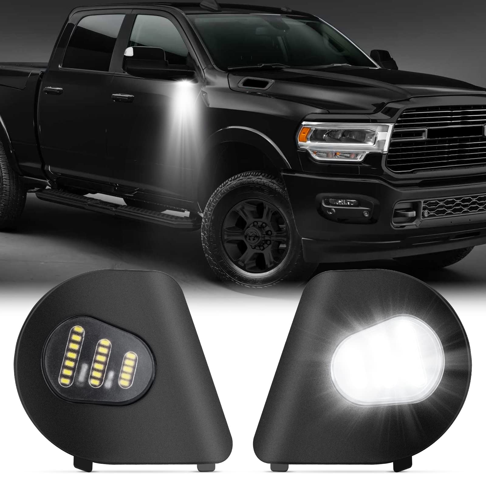 Buy 2Pcs LED Side Mirror Puddle Light Lamps Assembly for 20102019