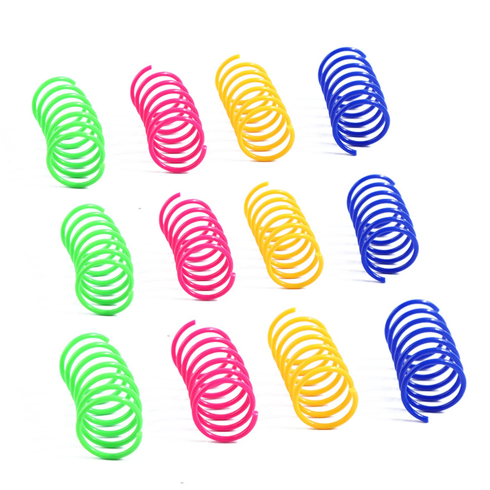 Jiacheng29_ 12Pcs Abs Spiral Springs, Cat Toy for Long-term Use, Durable Pet Training Tool