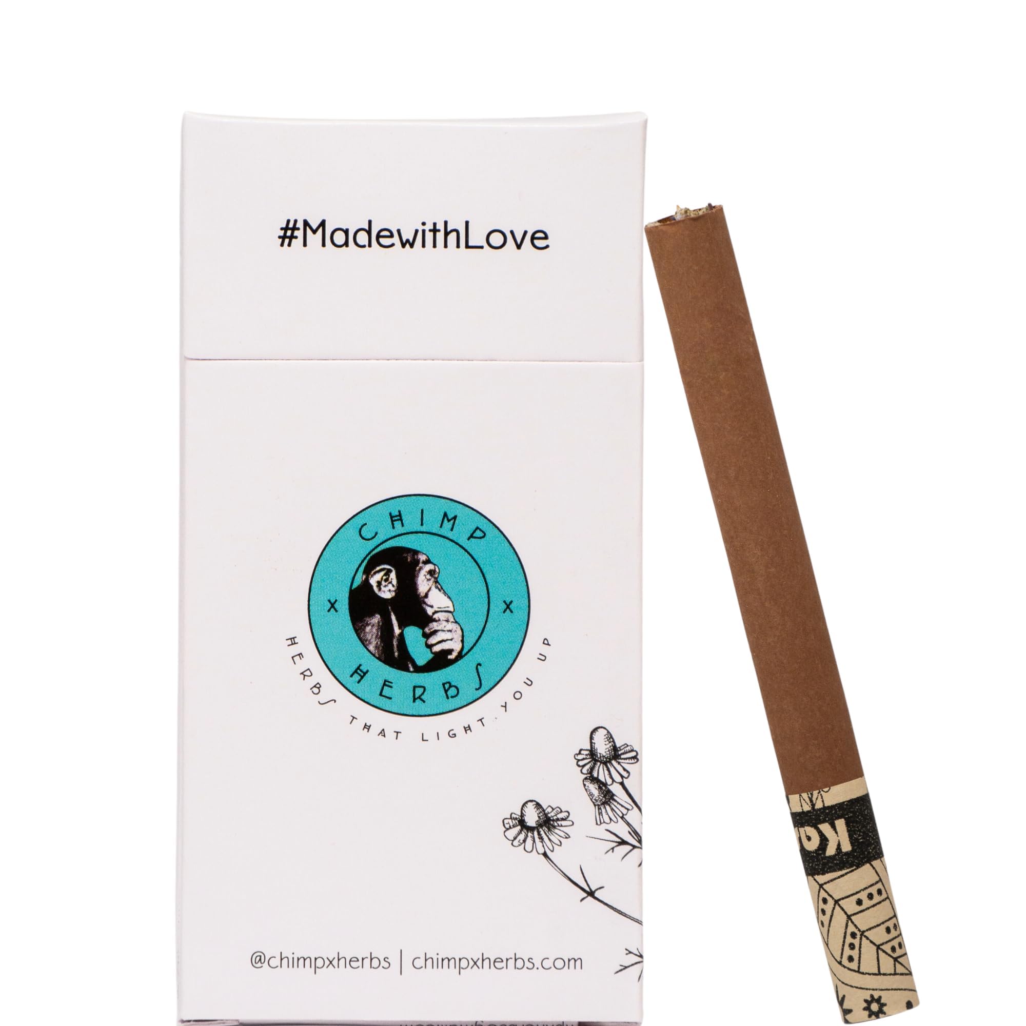 Chimp x Herbs Non-Addictive Premium Herbal Cigarettes | Tobacco Free & Nicotine Free Cigarettes | 100% Natural Kashmir Blend Smokable Herbs | Vape Alternative Cigarettes | Pack of 2 | 20 Cigarettes (B0DDPTGJJH) Amazon Price History, Amazon Price Tracker