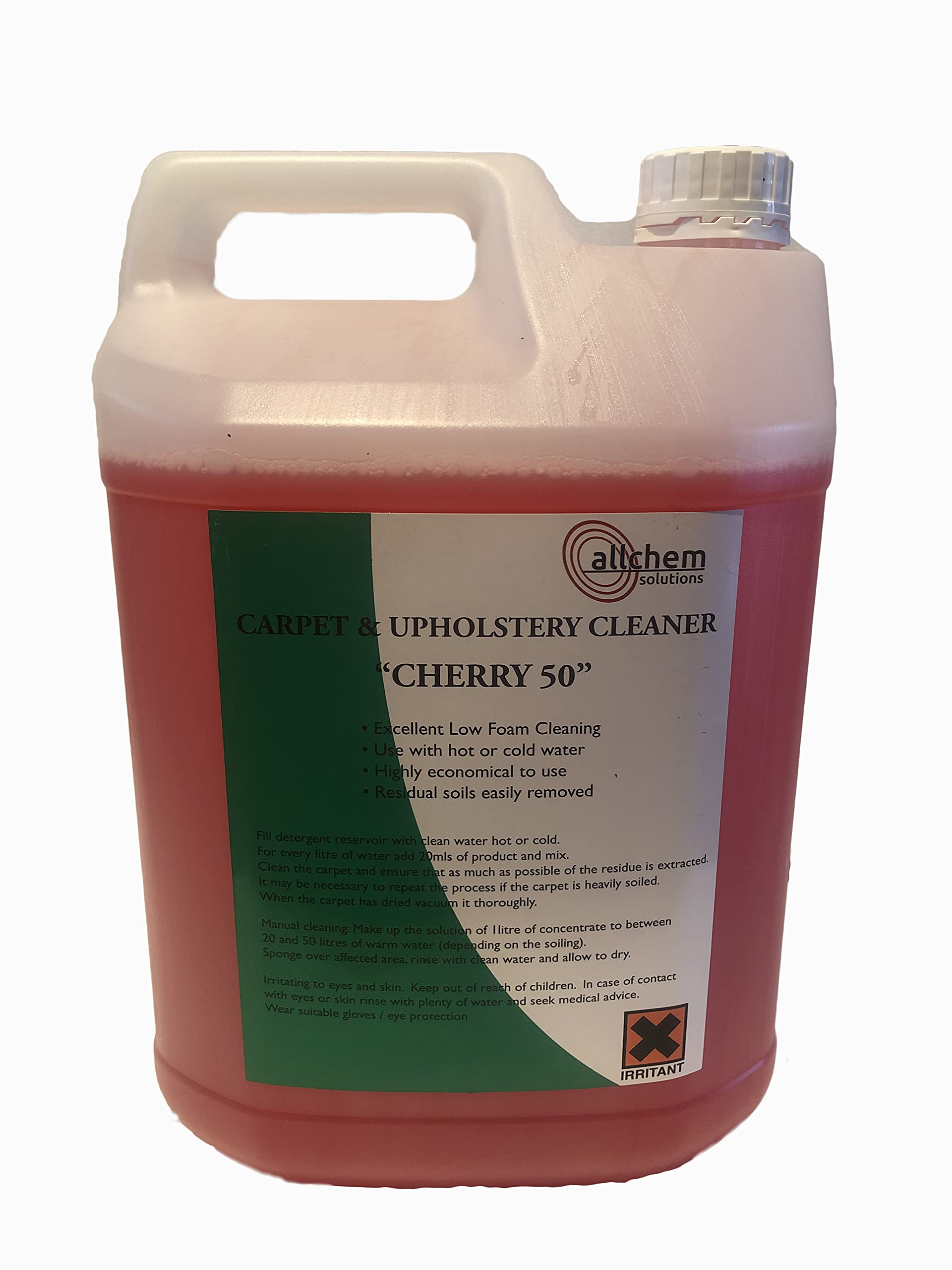 1 x 5 LTS - 50:1 *CHERRY FRAGRANCE* ALLCHEM PROFESSIONAL CARPET AND UPHOLSTERY CLEANER * FREE POST *