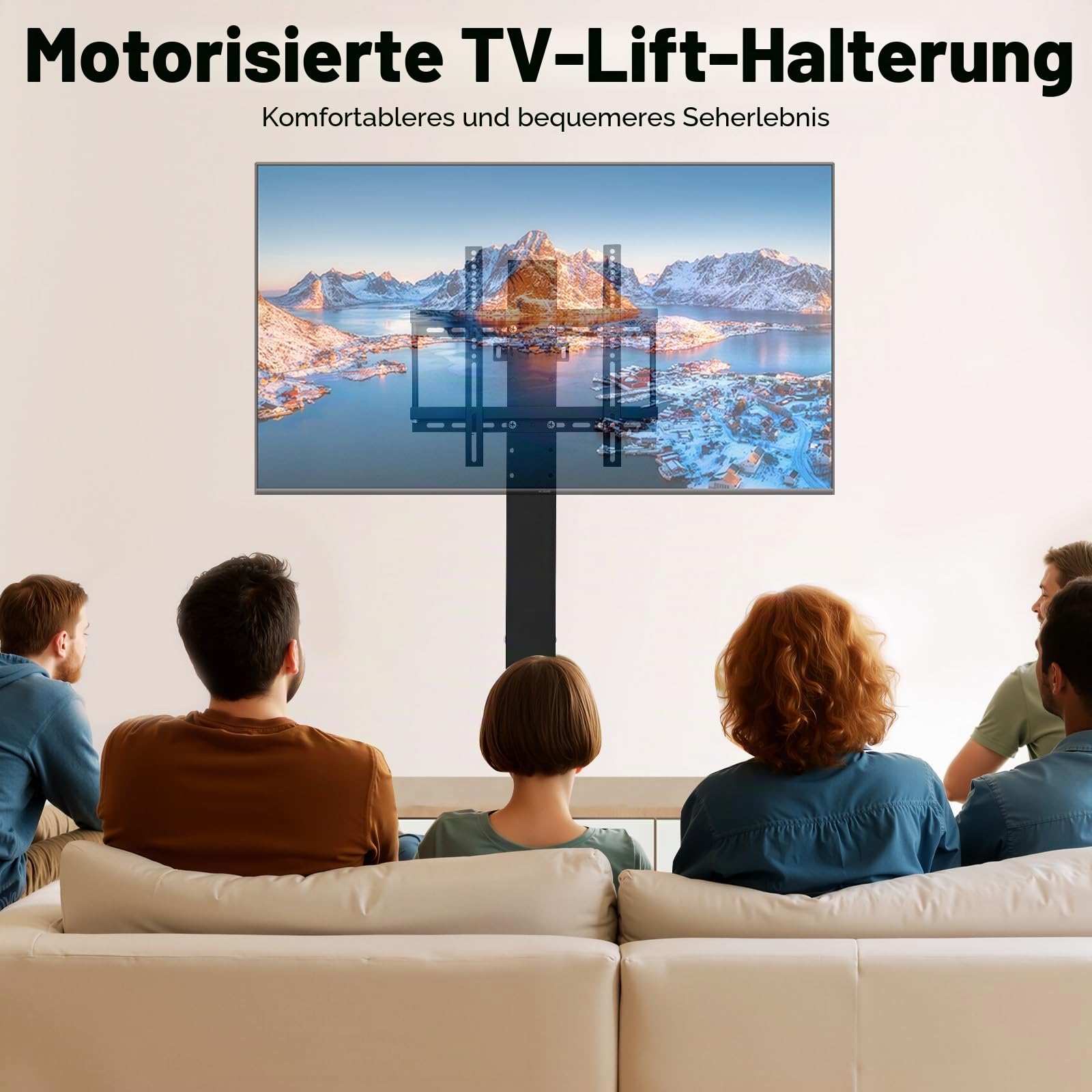 Motorisierter TV-Lift 220V Intelligente Steuerung TV-Ständer mit Fernbedienung, Höhenverstellbar Tischständer TV Lift Elektrisch für Die Meisten 26-57 Zoll Fernseher Plasma Verwendet Werden