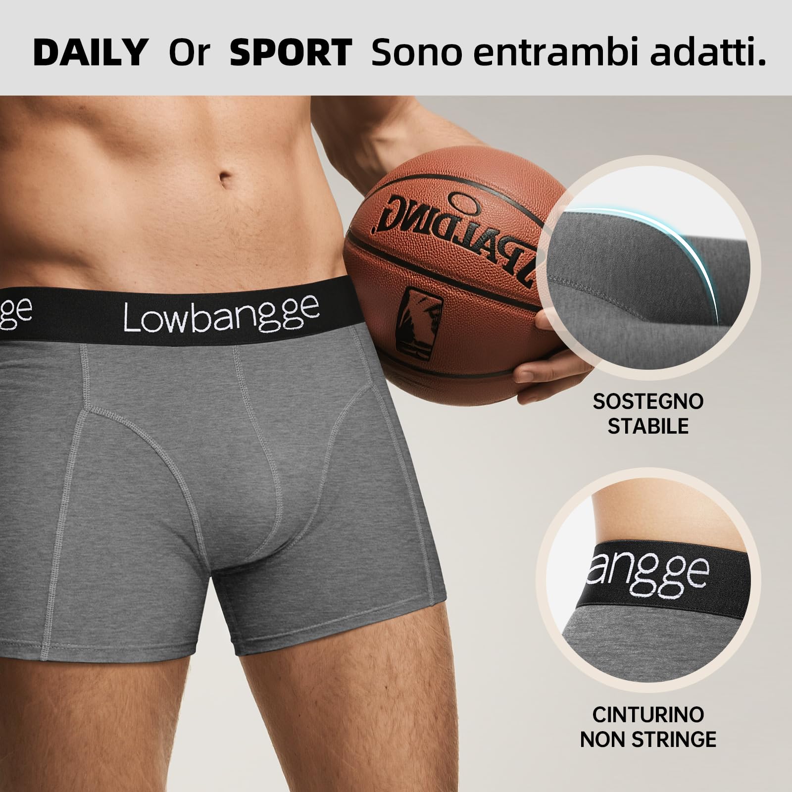 Boxer Uomo Cotone 6 Pezzi, Traspiranti Comodi | Mutande Uomo, Morbidi Confortevoli, Tessuto Cotone, Cintura Elastica, Freschi Traspiranti, Resistenti