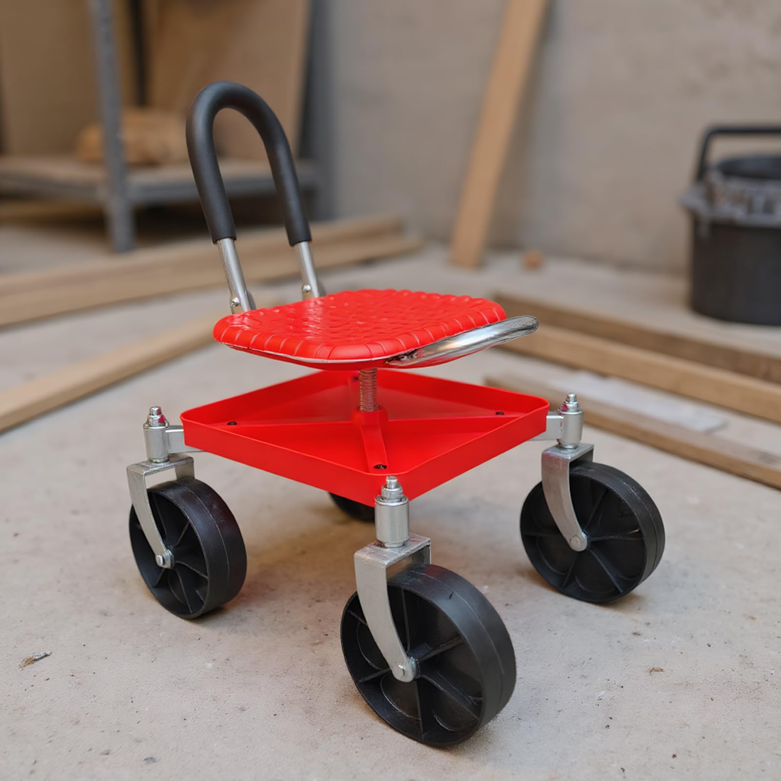 Gartenhocker Höhenverstellbarer Fahrbarer Arbeitssitz