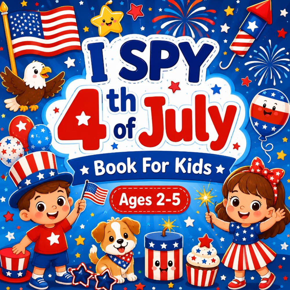 I Spy 4th of July Book For Kids Ages 2-5: Fun Guessing Game Adventure with Interactive Coloring Pages and Early Learning Activities for Toddlers and Preschoolers — Alphabet A-Z