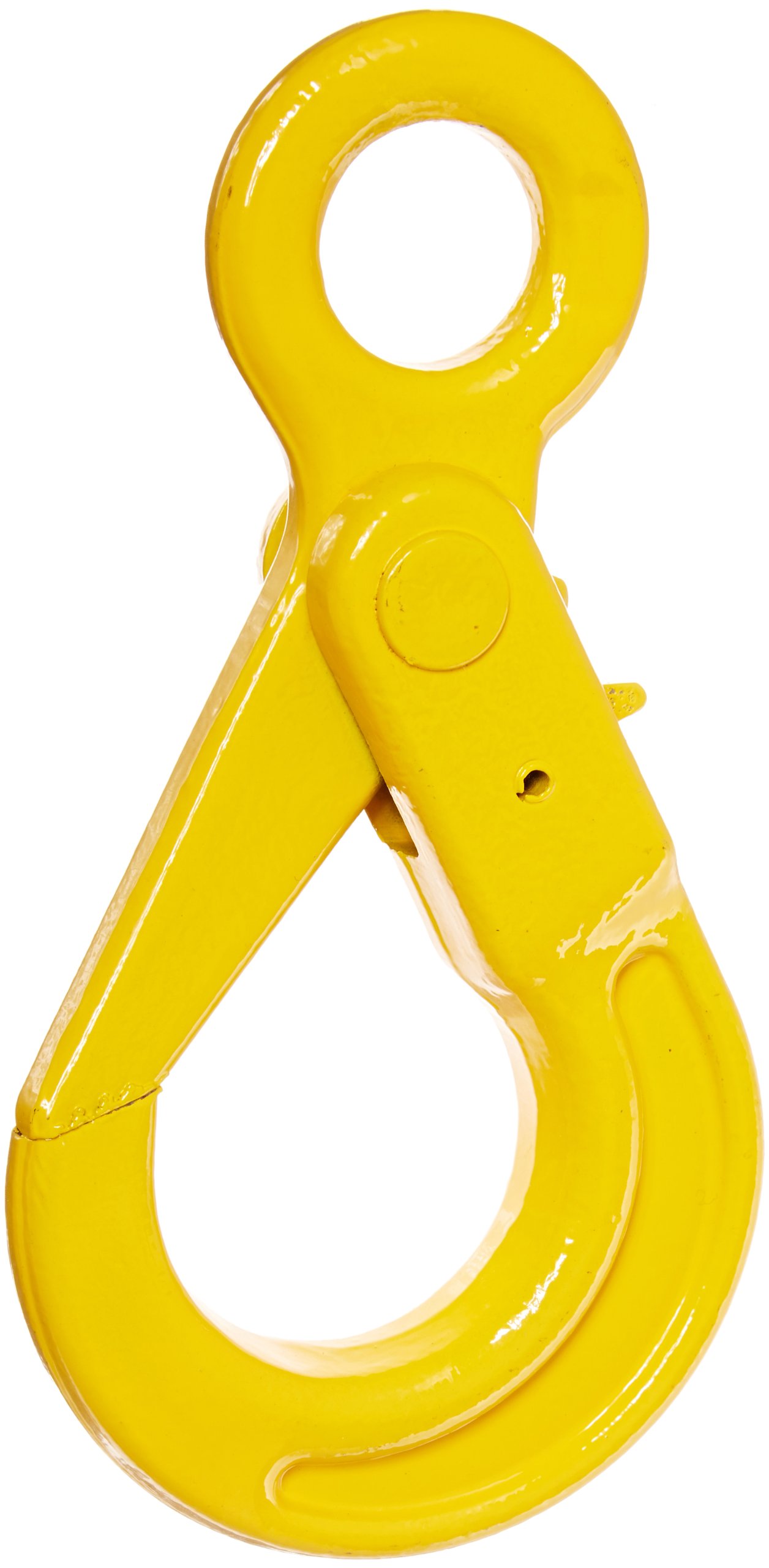 Indusco HK47400822-IW Grade 80 Drop Forged Steel Eye Self-Locking Hook, Painted Finish, 3/8