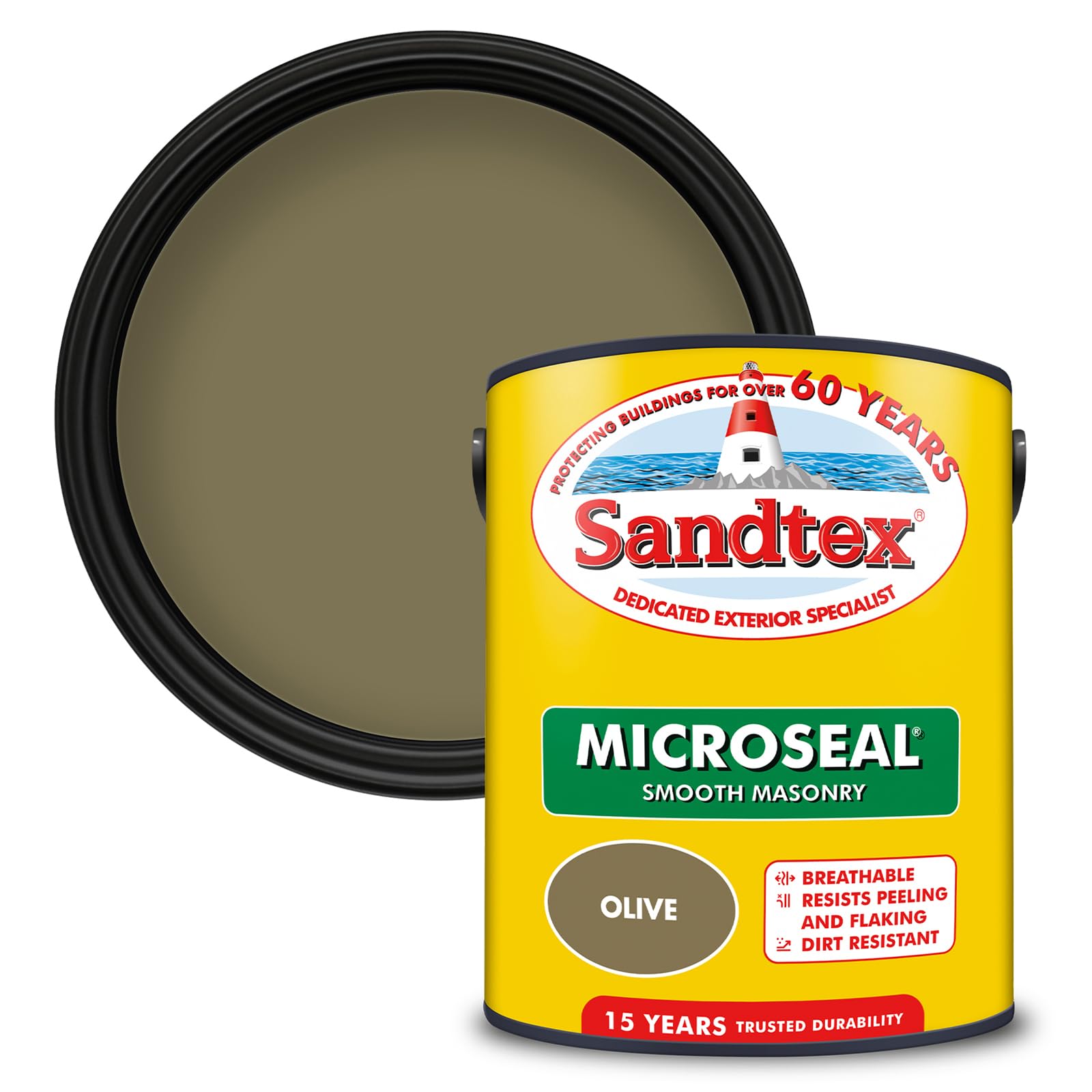 Sandtex Microseal Smooth Masonry Olive 5L