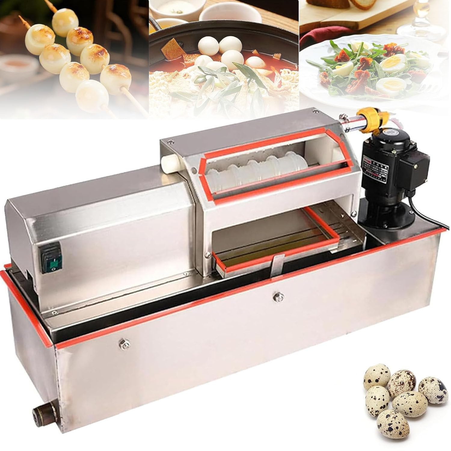 Éplucheur d'œufs de caille électrique en acier inoxydable 304, 35 kg/h, pour la maison et le restaurant