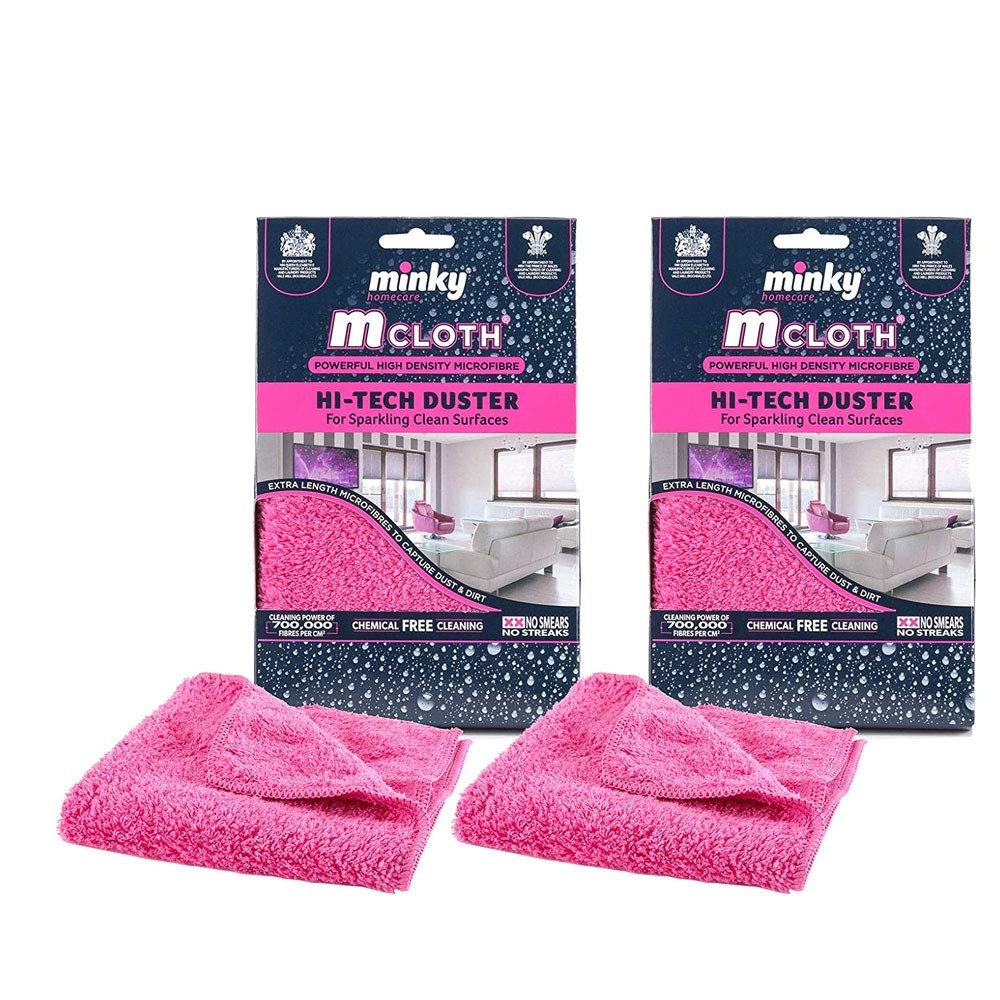Janit-X All your Janitorial needs Minky M Hi-Tech Duster Cloth For Sparkling Clean Surfaces - Chemical Free Clean (4 Dusters)