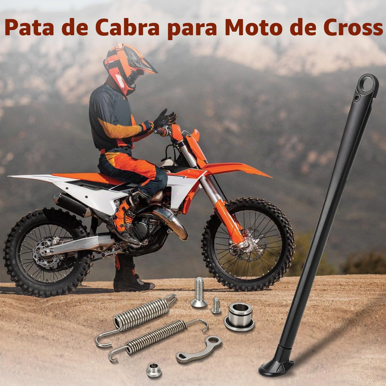 JFG RACING Caballete Lateral Moto,Soporte Rueda Trasera Moto Soporte Caballete Lateral per XCF EXC EXC-F XC XC-W XC-F XCF-W FE FX TE-Nero