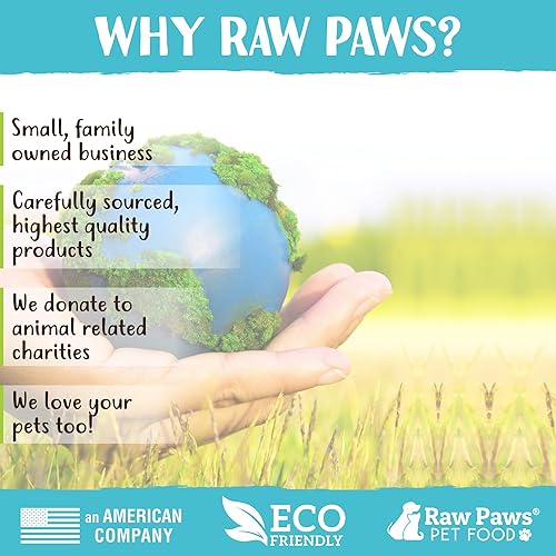 Miniatura 6 de Raw Paws Alimento liofilizado para perros y gatos, 16 onzas, fabricado en Estados Unidos, alimento liofilizado para perros, carne sin granos,