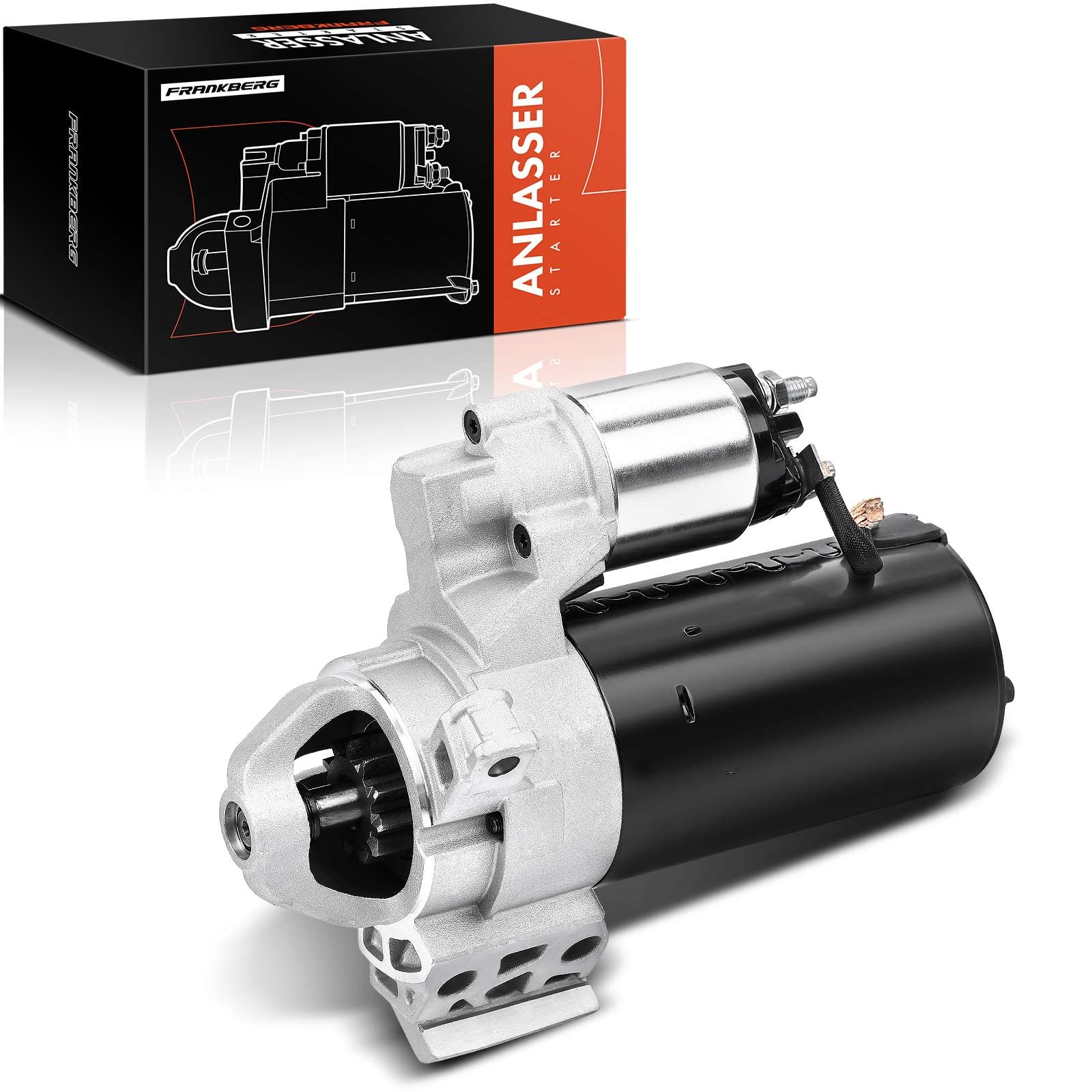 Frankberg Motor de arranque diésel 22 kW 12 V 11 dientes 12418506657 | Compatible con: Serie 3 Touring E91, X1 E84, Serie 6 Coupé F13, X6 E71 E72, Serie 7 F01 F02 F03 F04, Serie 1 E81