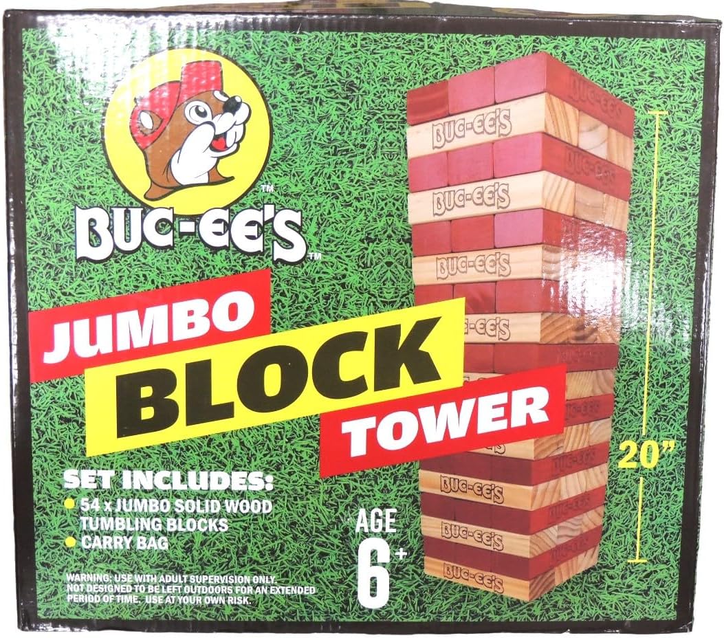 Buc-ee's Tower Block Game - Wood - Stacking - Stack - Game Blocks