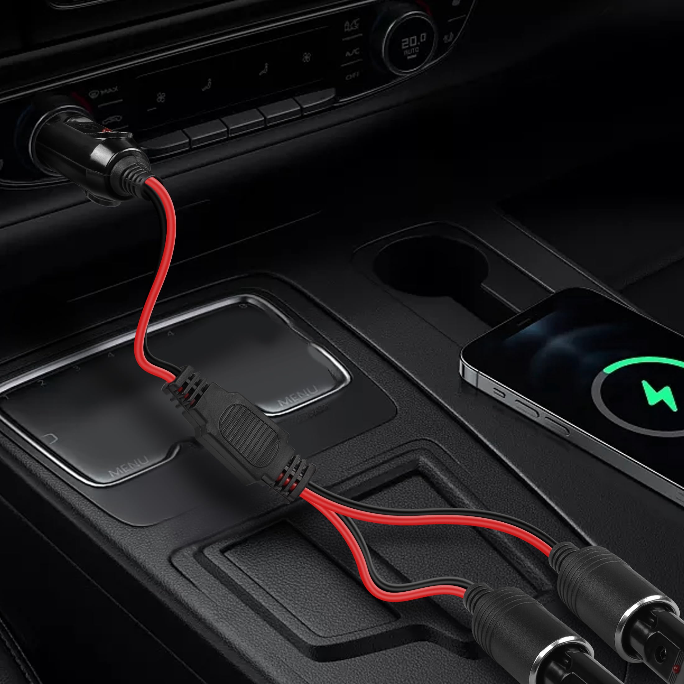 Cavo di prolunga per accendisigari per auto 12V 24V da 1 a 2