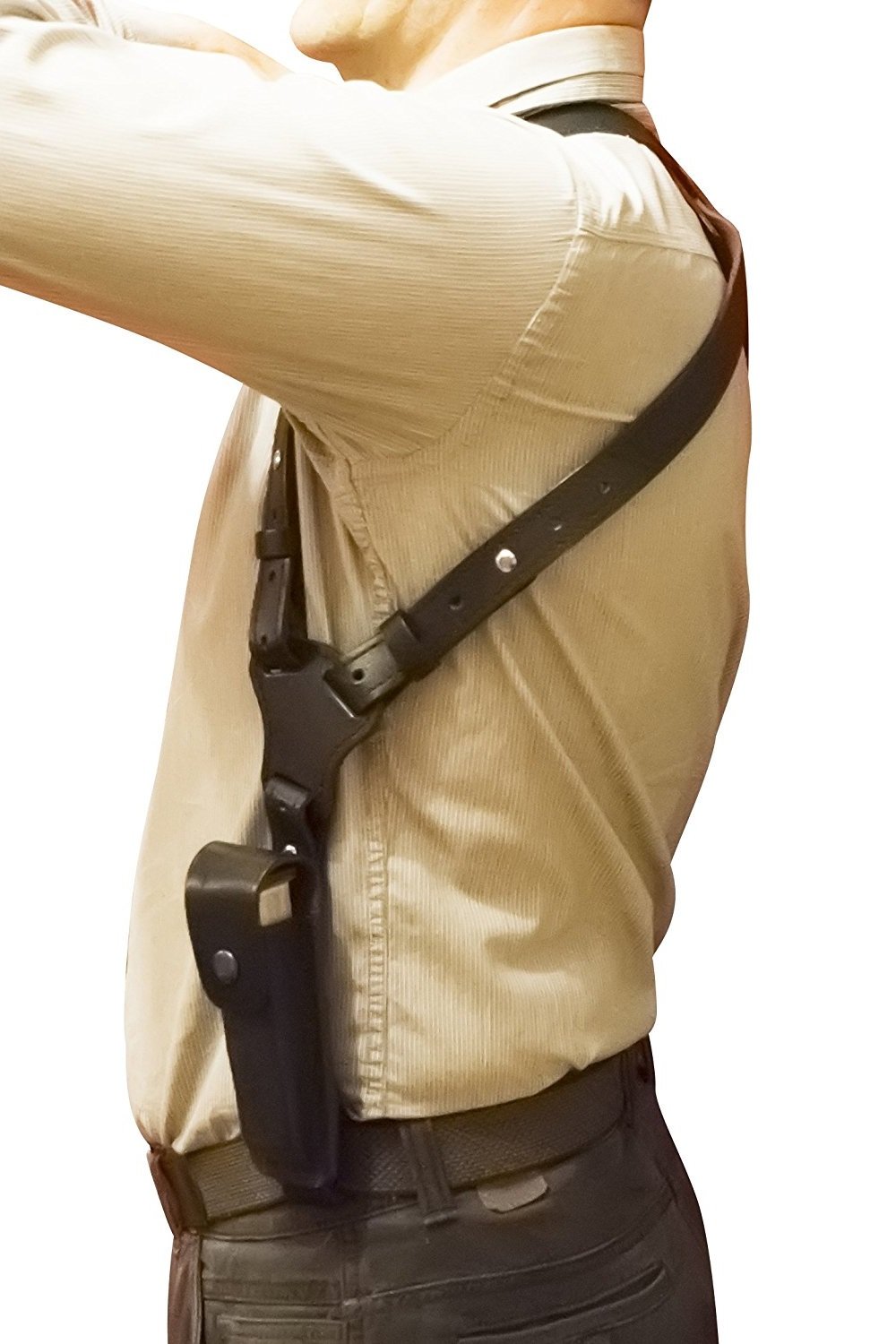 VlaMiTex Pistolen Schulterholster Leder Holster für Glock 17 19 22 23 25 31 32 38 44 45 48