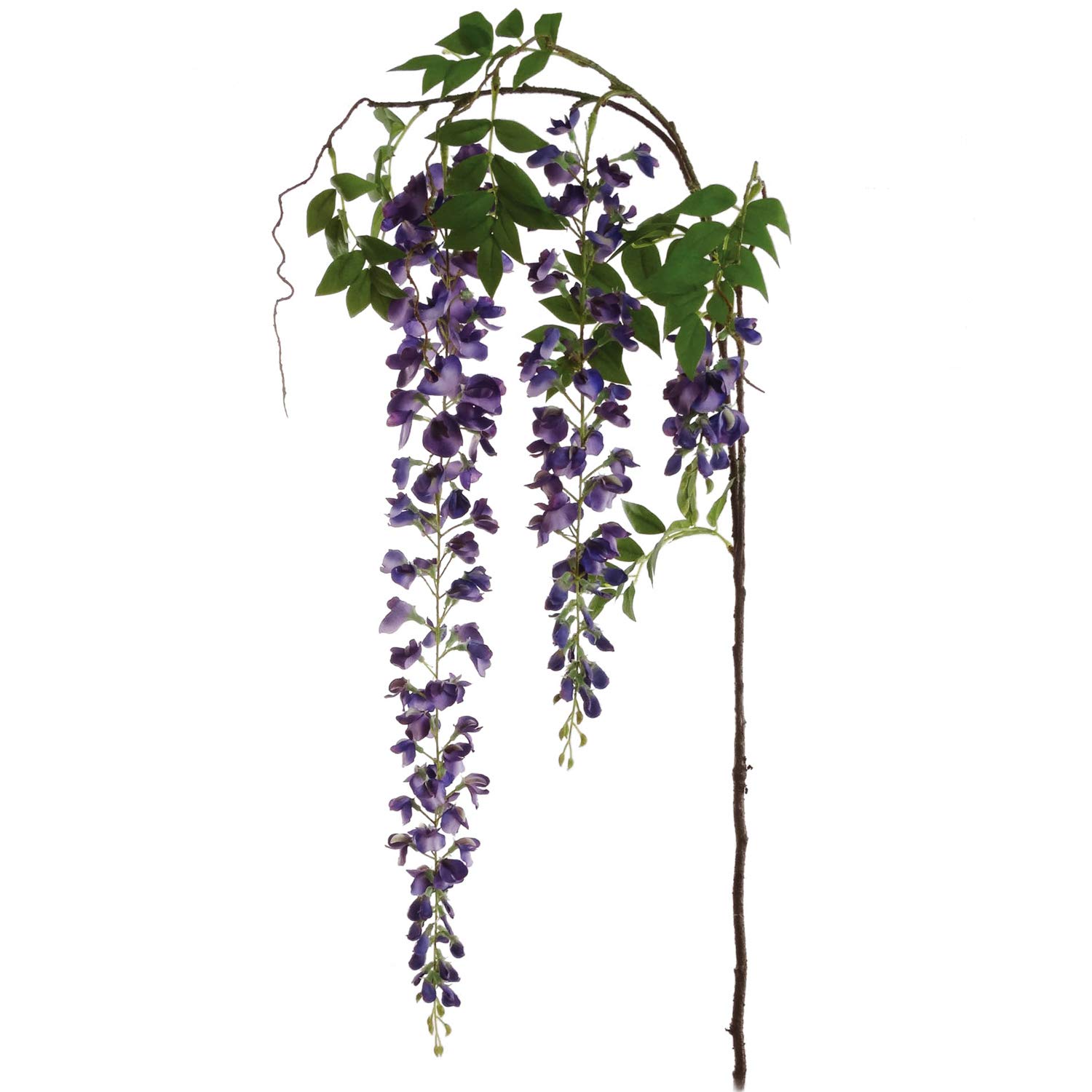 Larksilk 69" Purple Artificial Silk Wisteria Spray Branches, Pack of 12 - Lifelike Faux Flowers for Home Decor, Wedding & Event Displays - Realistic,