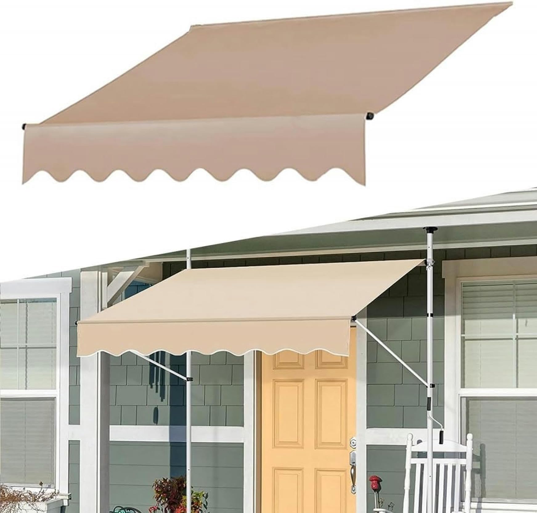 Toldo retráctil lona de repuesto y cubierta parasol de poliéster 280g exterior