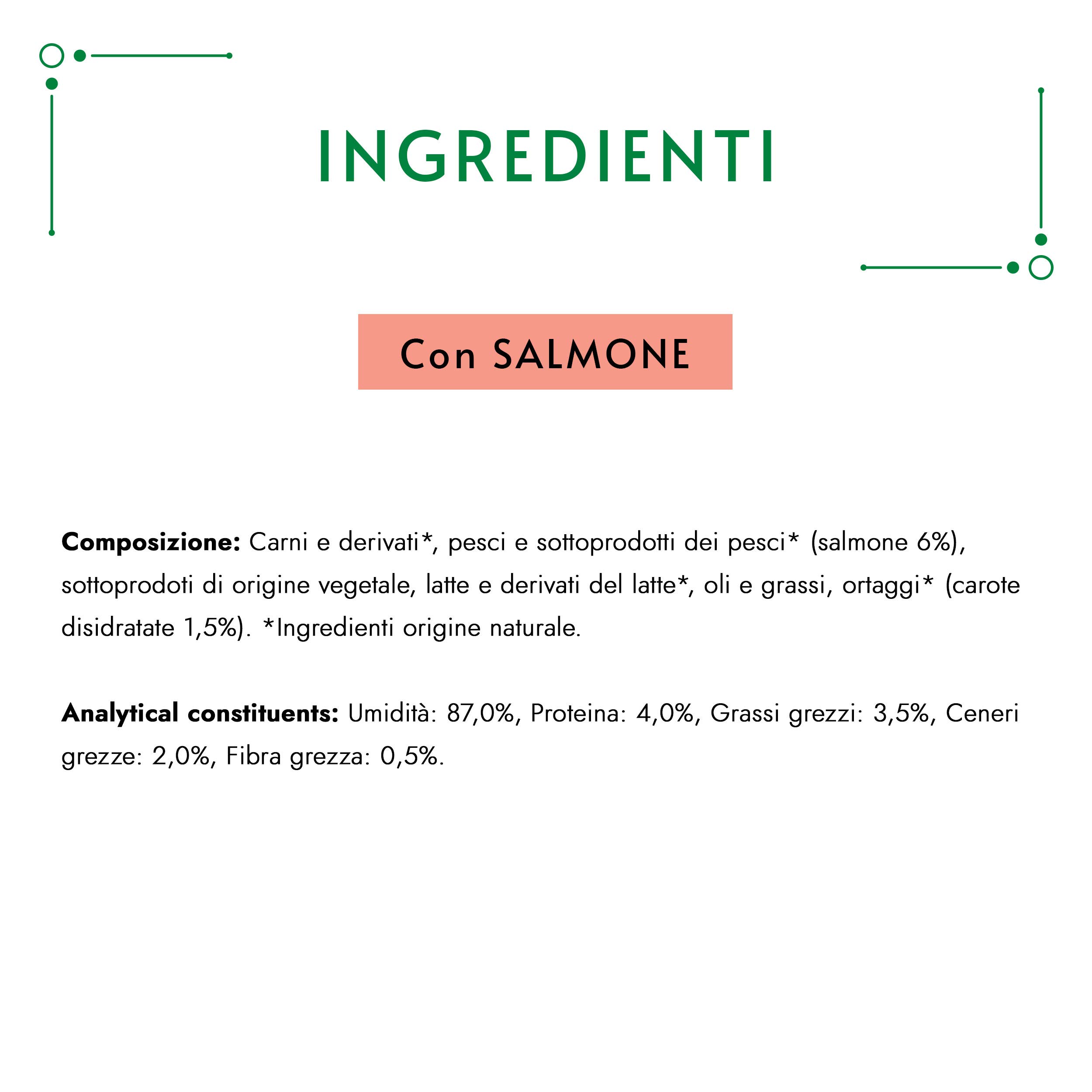 GOURMET Nature's Creations Snack per Gatti Adulti con Salmone e Carota 55 Buste da 10g