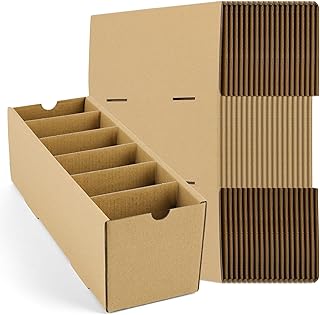 Golden State Art, 20 Pack Cardboard Parts Bins Boxes Kraft Cardboard Storage Bins With