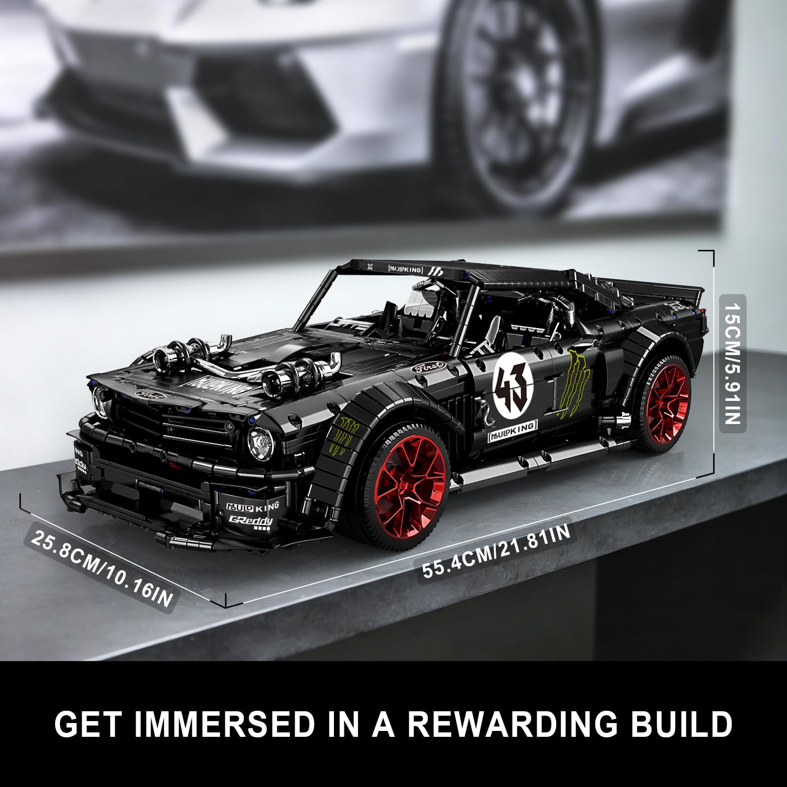 Mould King 13108 Technik Supercar Modell, Statisches Formel-Rennwagen Bausatz, Detailreiches Auto-Set für Erwachsene & Jugendliche ab 14 Jahren (3201 Teile)