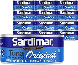 Sardimar Chunk Light Tuna ( Original - Pack of 12 ) - Ready to eat meals in can