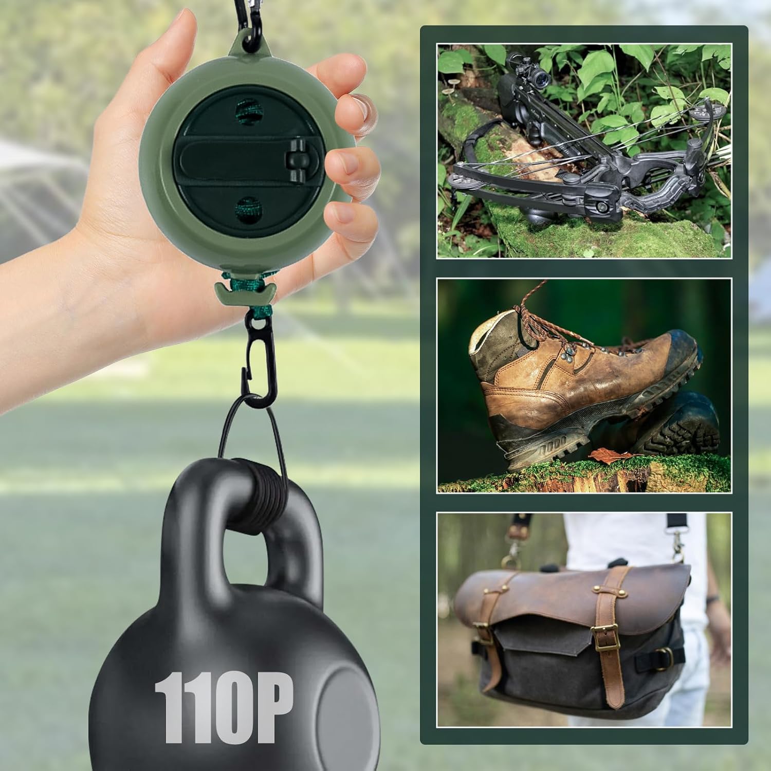 2Pcs Retractable Bow and Gear Hoist, 33FT Treestand Gear Hoist, Quick and Easy Bow Hunting Gear Accessories for Hunter, 4MM Thickened Rope