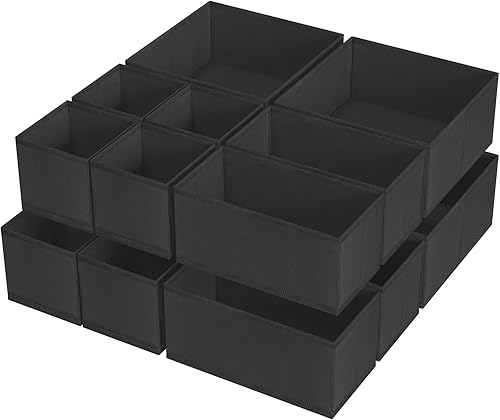 Miniatura 20 de Criusia Organizador de Cajones para Ropa, Juego de 16 Organizadores de Cajones para Ropa Interior, Organizadores Plegables de Armario y