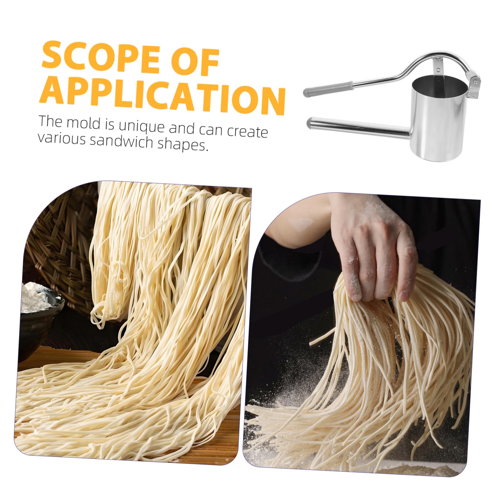 SECFOU Máquina Prensadora de Fideos y Portátil de Acero Inoxidable Manual Fácil de Operar para Cocina Casera y Elaboración Práctica de Pasta