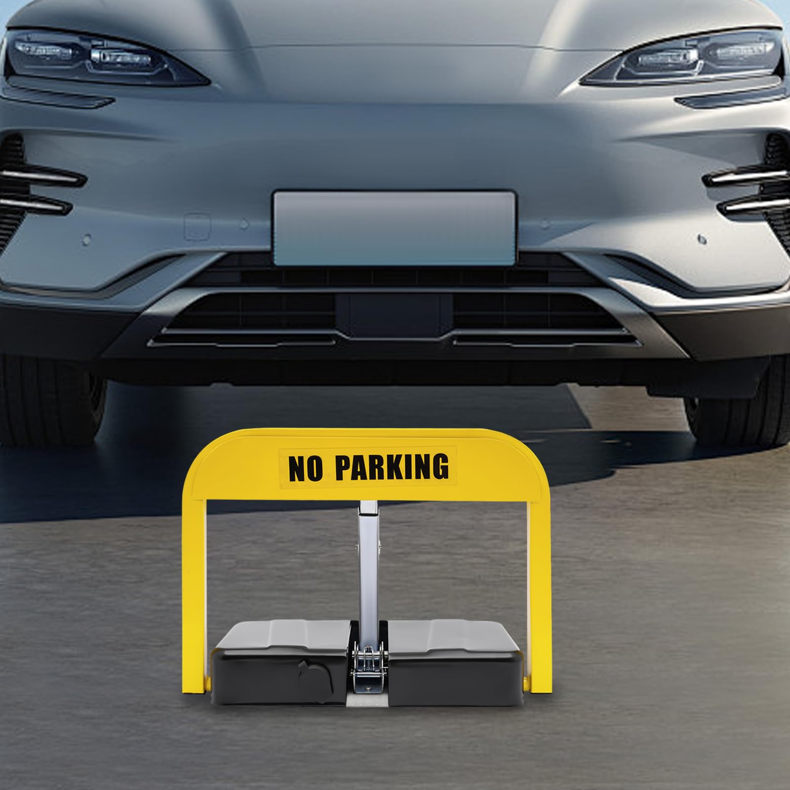Elektronische Faltparkstangen mit Fernbedienung Automatischer Parkblocker w/3 Erweiterungsschrauben & 2 Schlüssel- 3T Tragfähigkeit