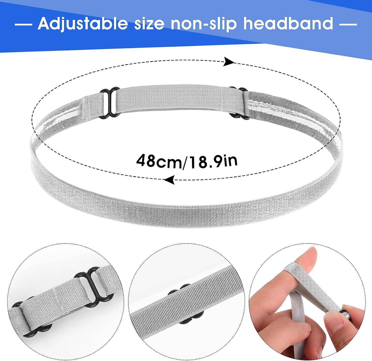 WLLHYF 4 Pieces Elastic Sport Headbands Non-Slip Running Sweat Bands Mini Football Hairbands Adjustable Yoga Headwear for Women Men Outdoor Exercise Accessories