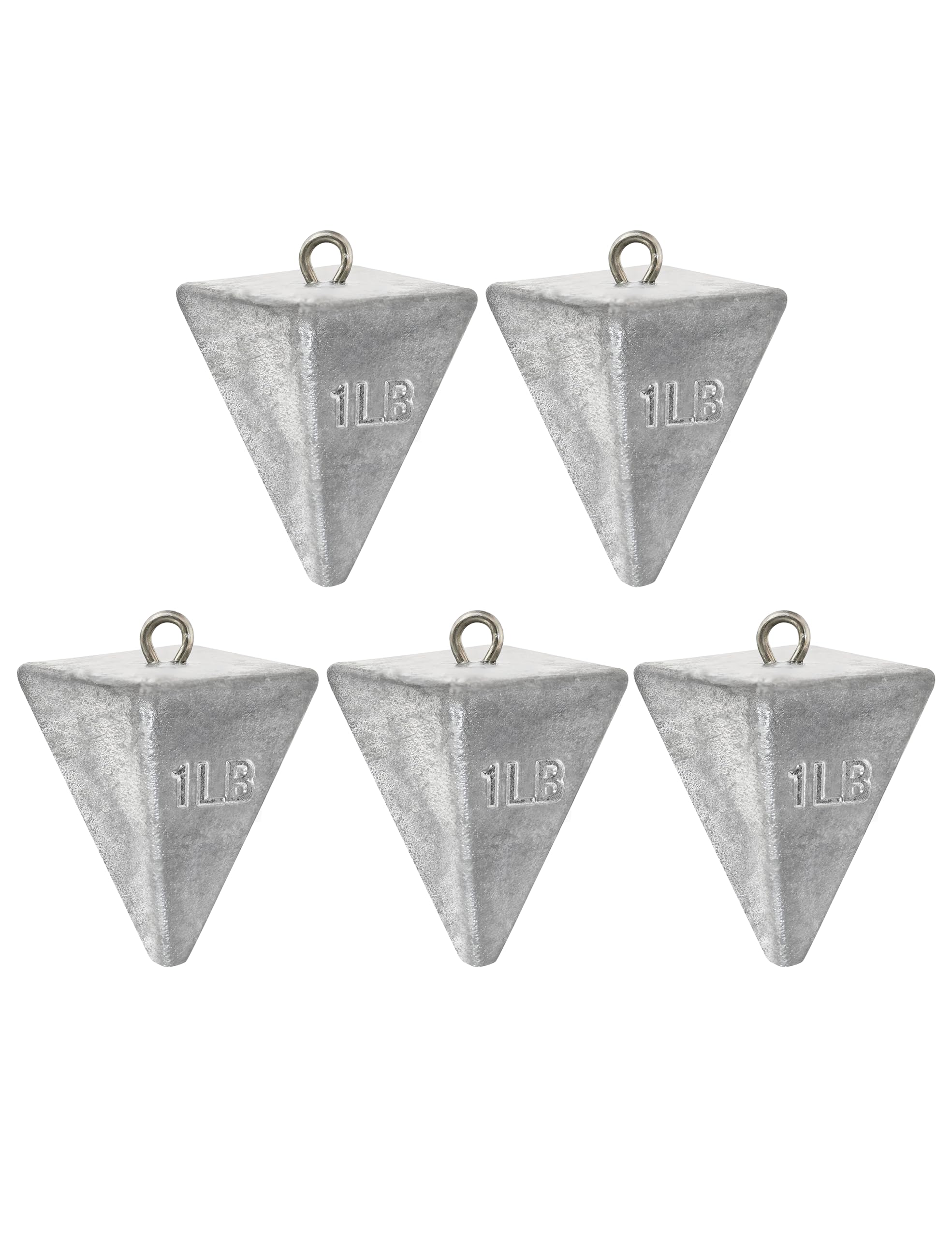 BLUEWING Pyramid Sinkers Lead Fishing Weights 1oz,2oz,3oz,5oz,8oz,10oz,12oz,16oz,32oz for Saltwater