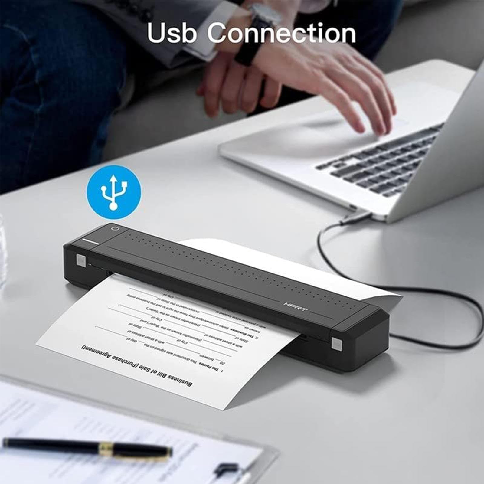 Amazon.co.jp: ポータブルプリンター、300dpiサーマルプリンターA4