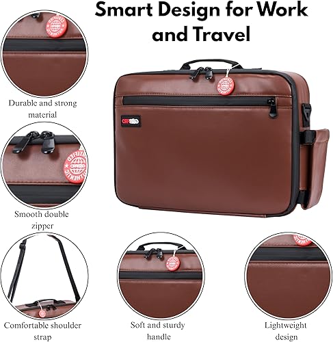 Miniatura 5 de G&bpro Maletín cruzado con sistema de bandeja extensible | Bolsa de viaje todo en uno para computadora portátil con almacenamiento expandible y