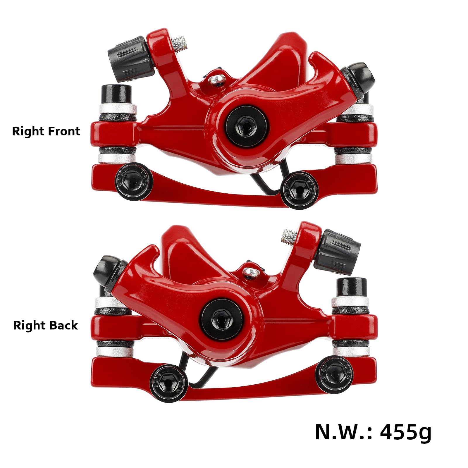 TREFAN Pinzas de freno para scooter eléctrico, frenos de disco mecánicos Dualtron Zero 10X aleación de aluminio