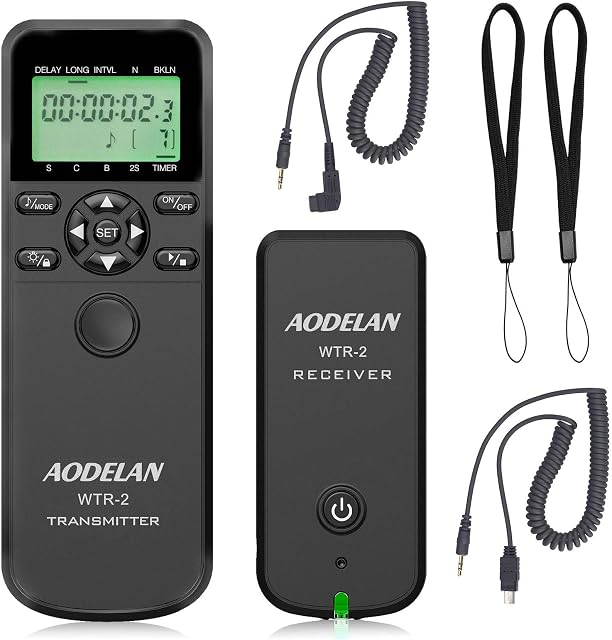 Remote Shutter Release for Sony, Wireless Timer Remote Control with Cords for Sony A7RIII, A7III, A9, A7RII, A7R, RX100 VI, HX99, A6000, A77, A99, A6000, a6600, a6100, Replace RM-SPR1 and RM-L1AM
