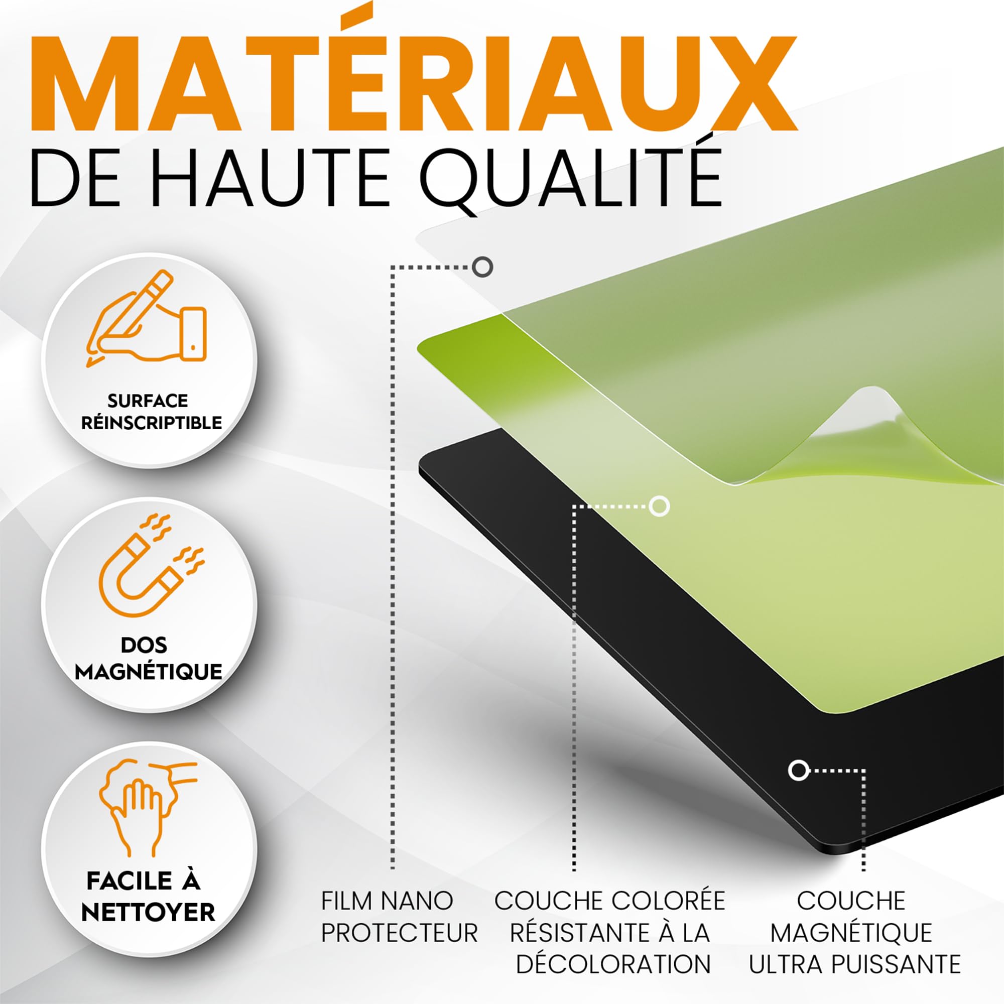 209 Étiquettes Magnétiques Effaçables & Inscriptibles - Scrum - Lot de aimants et Accessoires inscriptibles pour Tableau Blanc, Tableau magnétique, Tableau magnétique et réfrigérateur