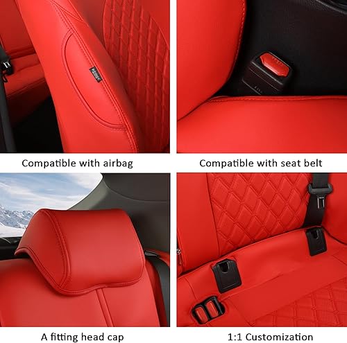 Miniatura 5 de GIANT PANDA Juego completo de fundas de asiento de automóvil personalizadas para Toyota Camry XLE XSE XLE-V6 XSE-V6 2018 2019 2020 2021 2022 2023