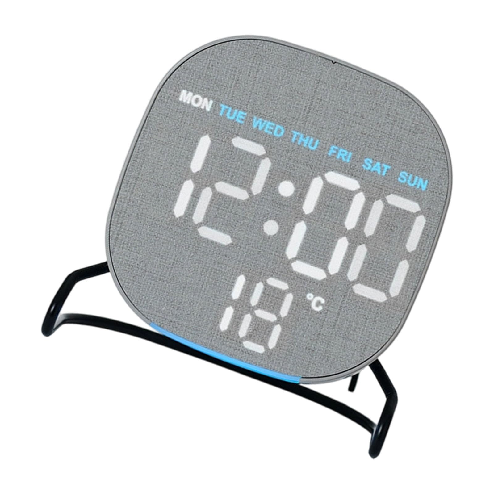 yanzunlrn Wooden Grains LED Digital Clock with 2 Alarms Ambients Night Light Brightness Temperature Display Timer Digital Alarm Clock