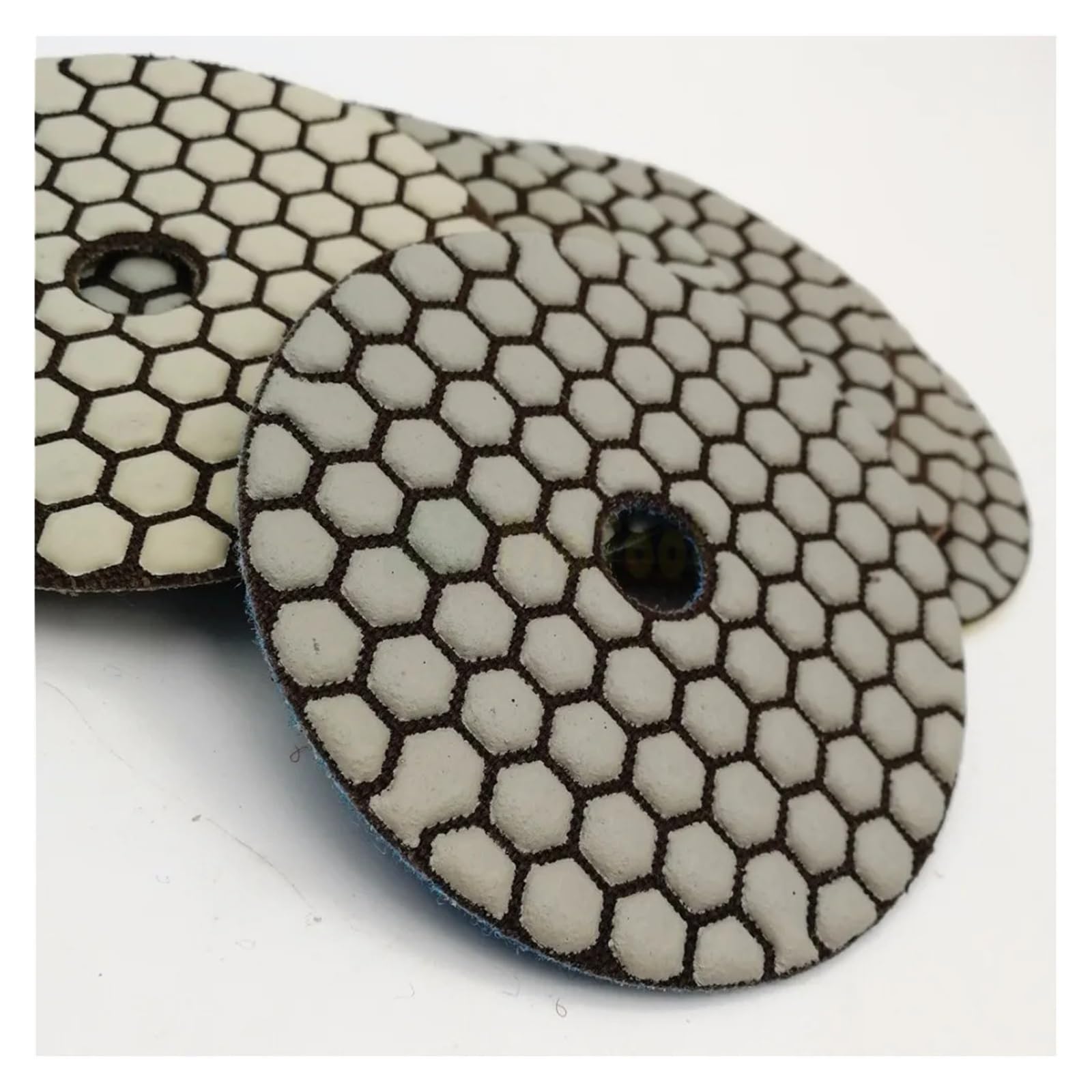Almohadillas pulidoras de Diamante, Juego de 7 Almohadillas de Pulido en seco de Diamante de 4 Pulgadas con Respaldo de Goma for Granito, mármol, cerámica y Piedra Artificial.