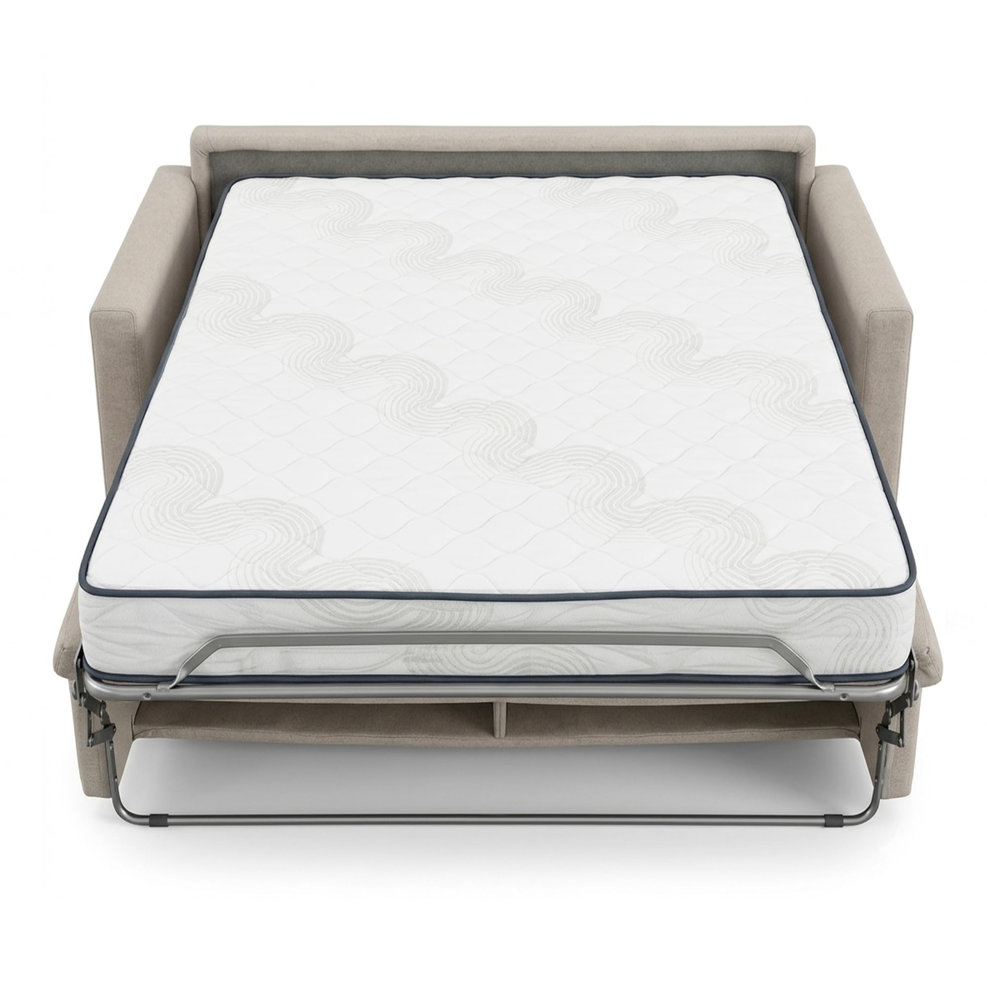POLTRONE ITALIA Divano Letto Trasformabile 3 Posti Jazz Materasso matrimoniale H13 cm 140x195 Sfoderabile tessuto antimacchia Beige Made in Italy