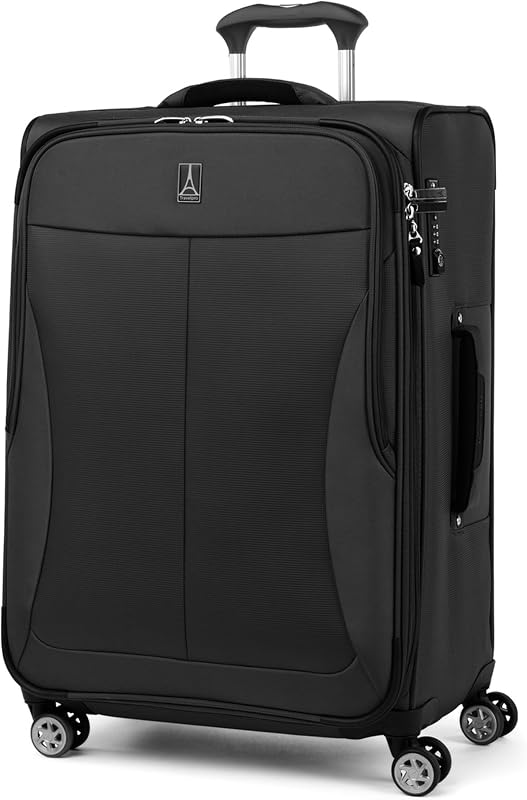 Travelpro 25" Softsided Checked Luggage, Expandable, TSA Lock, Jet Black